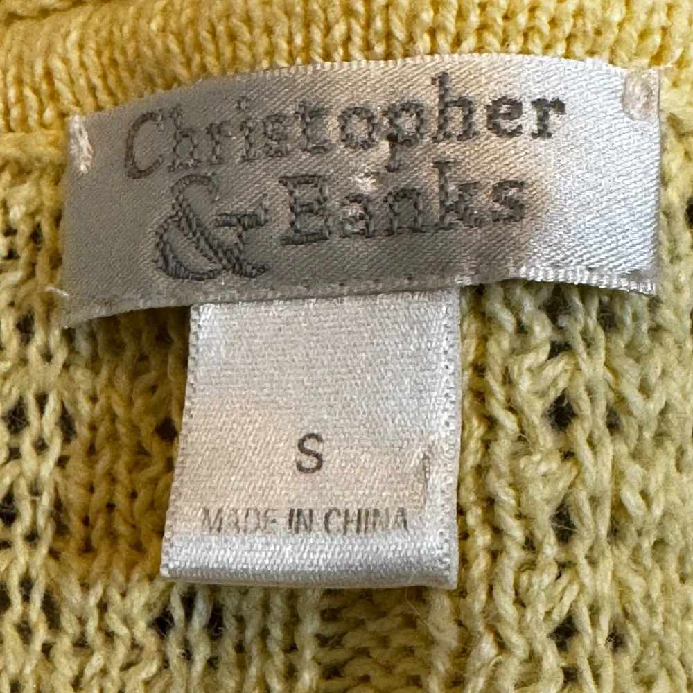 Christopher & Banks Light‎ Yellow V-Neck Sweater